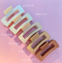 Load image into Gallery viewer, Large Rectangle Grip Hair Claw, Matte Pastel Colours, Hair Clip