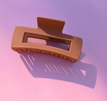 Load image into Gallery viewer, Large Rectangle Grip Hair Claw, Matte Pastel Colours, Hair Clip