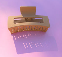 Load image into Gallery viewer, Large Rectangle Grip Hair Claw, Matte Pastel Colours, Hair Clip