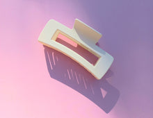 Load image into Gallery viewer, Large Rectangle Grip Hair Claw, Matte Pastel Colours, Hair Clip