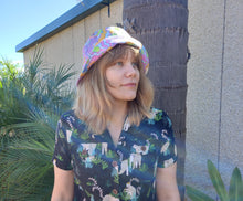 Load image into Gallery viewer, Popsicle Sun Brights Bucket Hat, Unisex Psychedelic Sun Hat, Dopamine Dressing, 90s Style Beach Surf Wear, Street Graffiti
