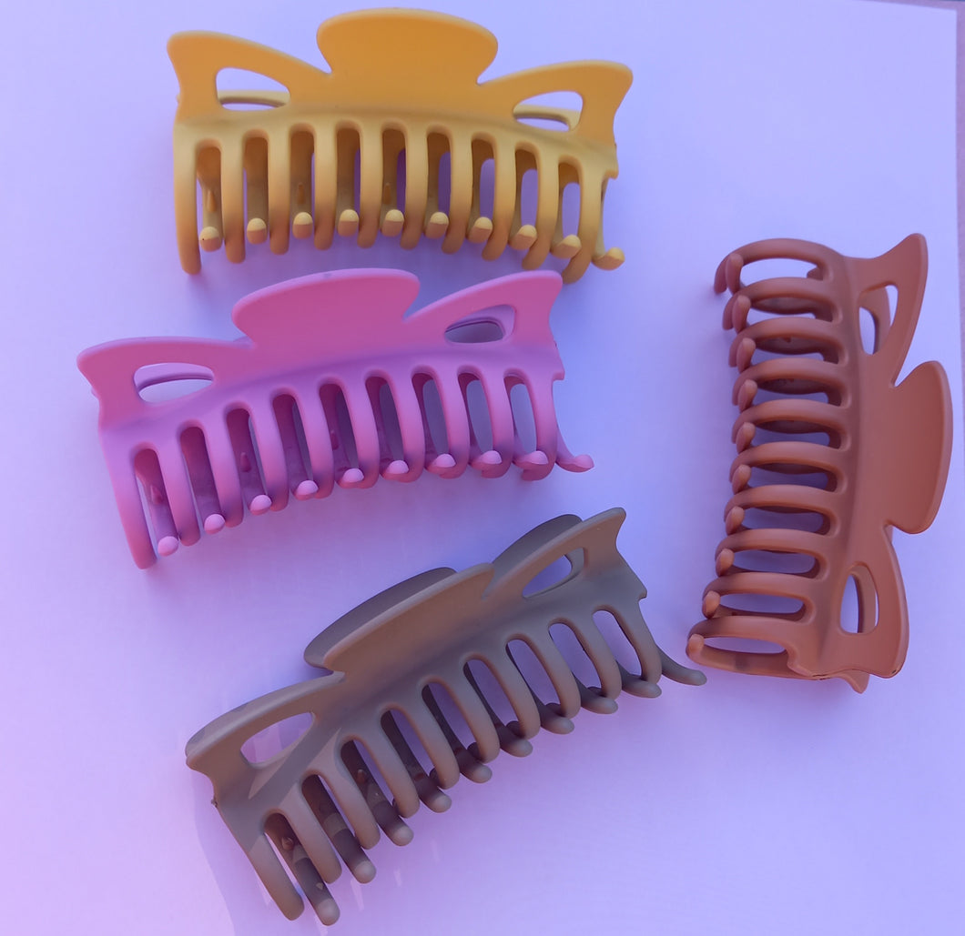 Large Grip Hair Claw, Matte Autumn Colours Hair Clip