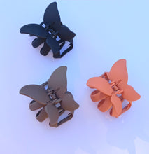 Load image into Gallery viewer, Large Butterfly Hair Claw, Matte Hair Clips, Neutral Autumn Tone

