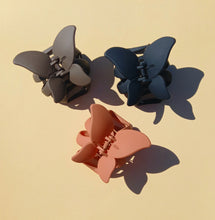 Load image into Gallery viewer, Large Butterfly Hair Claw, Matte Hair Clips, Neutral Autumn Tone
