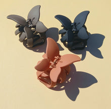 Load image into Gallery viewer, Large Butterfly Hair Claw, Matte Hair Clips, Neutral Autumn Tone
