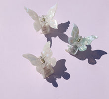 Load image into Gallery viewer, Pearlescent Butterfly Hair Claw, Terazzo Hair Clips,
