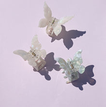 Load image into Gallery viewer, Pearlescent Butterfly Hair Claw, Terazzo Hair Clips,
