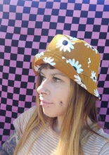 Load image into Gallery viewer, Brown Sweet Daisy Bucket Hat, Unisex Neutral Sun Hat
