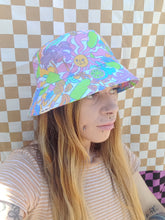 Load image into Gallery viewer, Popsicle Sun Brights Bucket Hat, Unisex Psychedelic Sun Hat, Dopamine Dressing, 90s Style Beach Surf Wear, Street Graffiti

