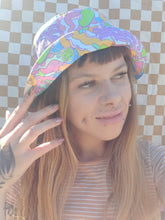 Load image into Gallery viewer, Popsicle Sun Brights Bucket Hat, Unisex Psychedelic Sun Hat, Dopamine Dressing, 90s Style Beach Surf Wear, Street Graffiti
