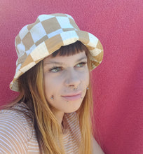 Load image into Gallery viewer, Checkered Bucket Hat, Unisex Sun Hat, Beach Surf Wear
