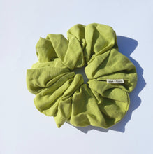 Load image into Gallery viewer, Lime Linen XL Scrunchie, Oversized Fun Scrunchies Australia, Special Occasion Scrunchies
