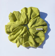 Load image into Gallery viewer, Lime Linen XL Scrunchie, Oversized Fun Scrunchies Australia, Special Occasion Scrunchies

