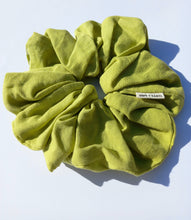 Load image into Gallery viewer, Lime Linen XL Scrunchie, Oversized Fun Scrunchies Australia, Special Occasion Scrunchies
