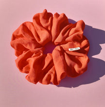 Load image into Gallery viewer, Red Orange Linen XL Scrunchie, Oversized Fun Scrunchies Australia, Luxe Scrunchies
