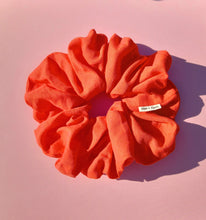 Load image into Gallery viewer, Red Orange Linen XL Scrunchie, Oversized Fun Scrunchies Australia, Luxe Scrunchies
