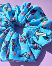 Load image into Gallery viewer, Blue Butterfly XL Scrunchie, Oversized Luxe Scrunchies Australia

