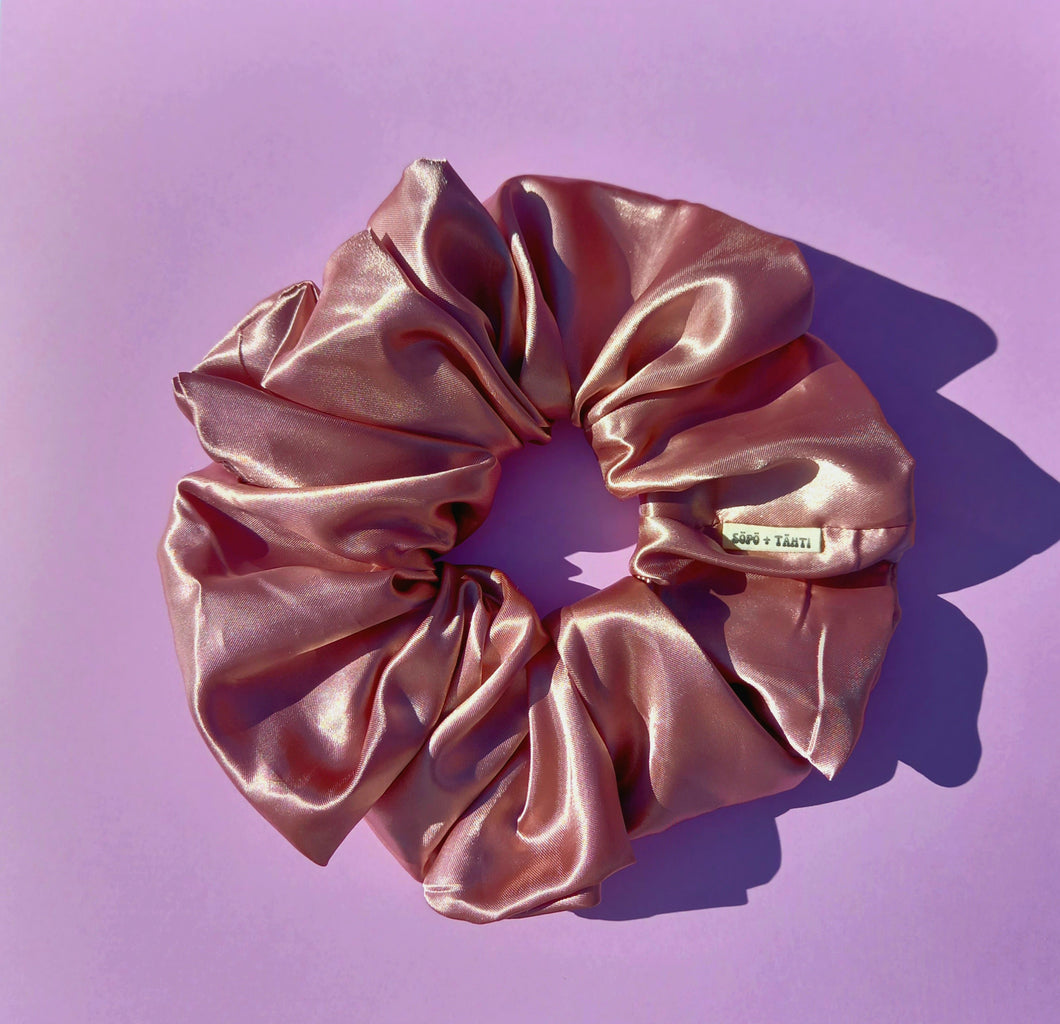 Blush Pink XL Scrunchie in Satin, Oversized Scrunchies Australia