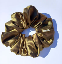 Load image into Gallery viewer, Olive Green XL Scrunchie in Satin, Oversized Scrunchies Australia

