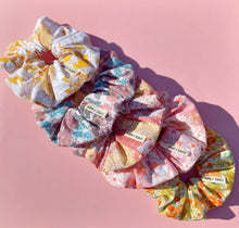 Load image into Gallery viewer, Organic Cotton Floral Scrunchie, Large, Australian Scrunchies Cotton
