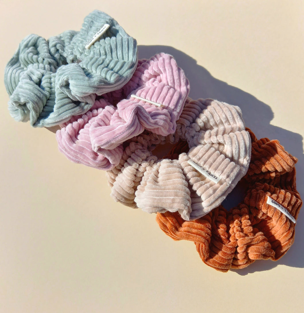 Cord Scrunchie, Large, Corduroy Australian Scrunchies Cotton Surf Skate Fashion