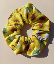 Load image into Gallery viewer, Bright Sunflower Scrunchie, Large, Australian Scrunchies Cotton, Yellow
