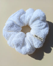 Load image into Gallery viewer, White Towel Scrunchie, Large, Australian Scrunchies Cotton, Towelling
