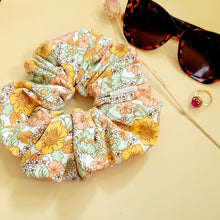 Load image into Gallery viewer, XL Sunny Floral Cord Scrunchie
