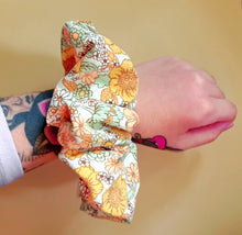 Load image into Gallery viewer, XL Sunny Floral Cord Scrunchie
