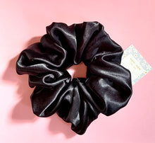 Load image into Gallery viewer, XL Luxe Black Satin Scrunchie
