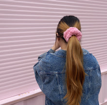 Load image into Gallery viewer, Pink Plush Teddy Scrunchie
