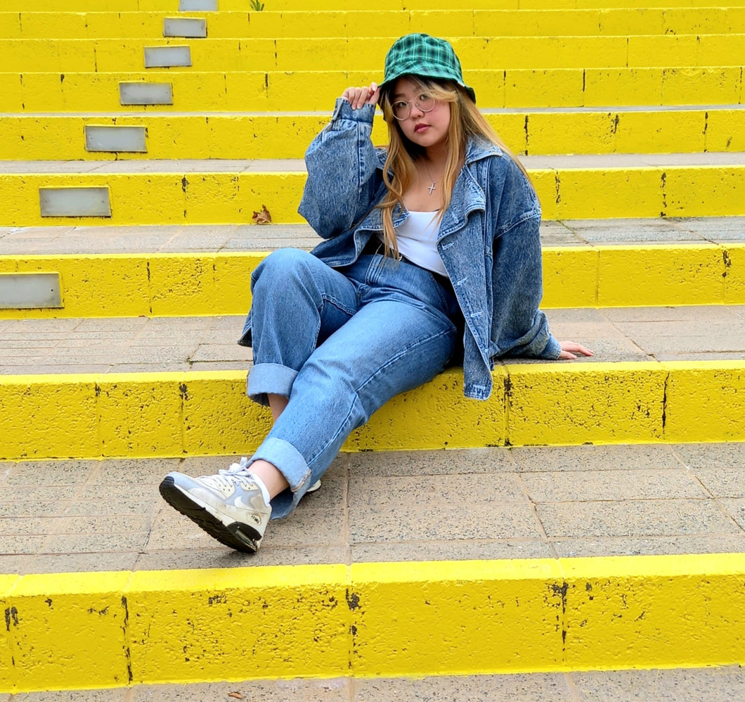 Green Plaid Bucket Hat