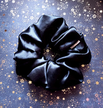 Load image into Gallery viewer, XL Luxe Black Satin Scrunchie
