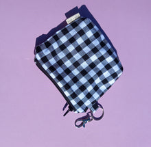 Load image into Gallery viewer, Black Gingham Keychain Zipper Pouch, Coin Purse, Accessory Wallet / by Söpö + Tähti
