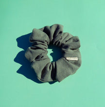 Load image into Gallery viewer, Wild Sage Green Linen Look Large Scrunchie, Stonewash Style
