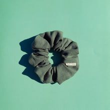Load image into Gallery viewer, Wild Sage Green Linen Look Large Scrunchie, Stonewash Style
