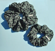 Load image into Gallery viewer, Leopard Print XL Scrunchie in Green / Forest, Animal Print, Tortoise Look
