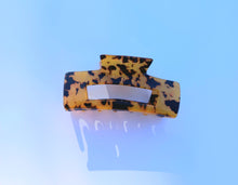Load image into Gallery viewer, Large Rectangle Grip Hair Claw, Gloss Tortoise Shell Look Hair Clip
