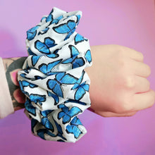 Load image into Gallery viewer, XL Glitter Butterfly Scrunchie
