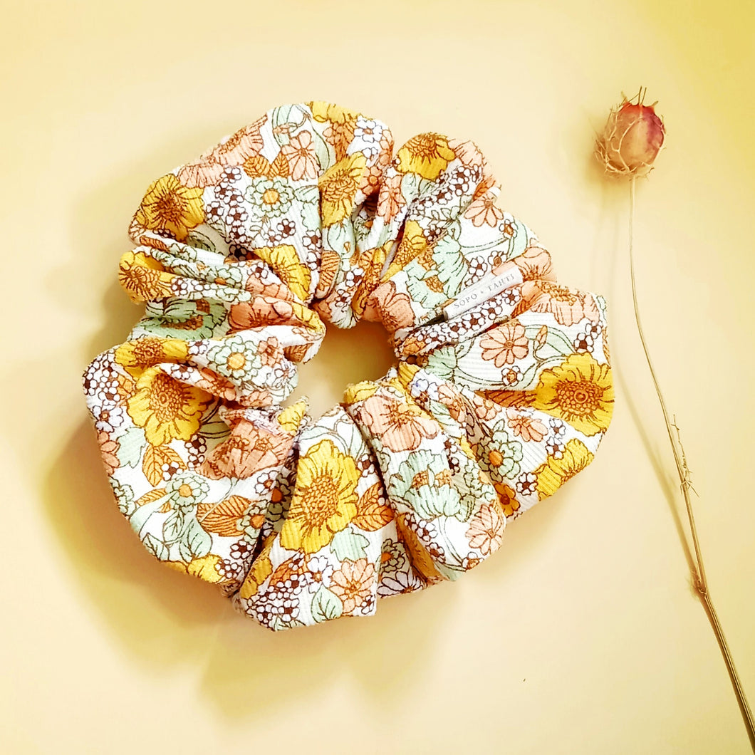 XL Sunny Floral Cord Scrunchie